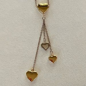 Tiffany & Co Gold Dangle Heart Necklace